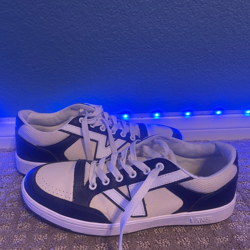 Navy and cream vans sneakers size 10